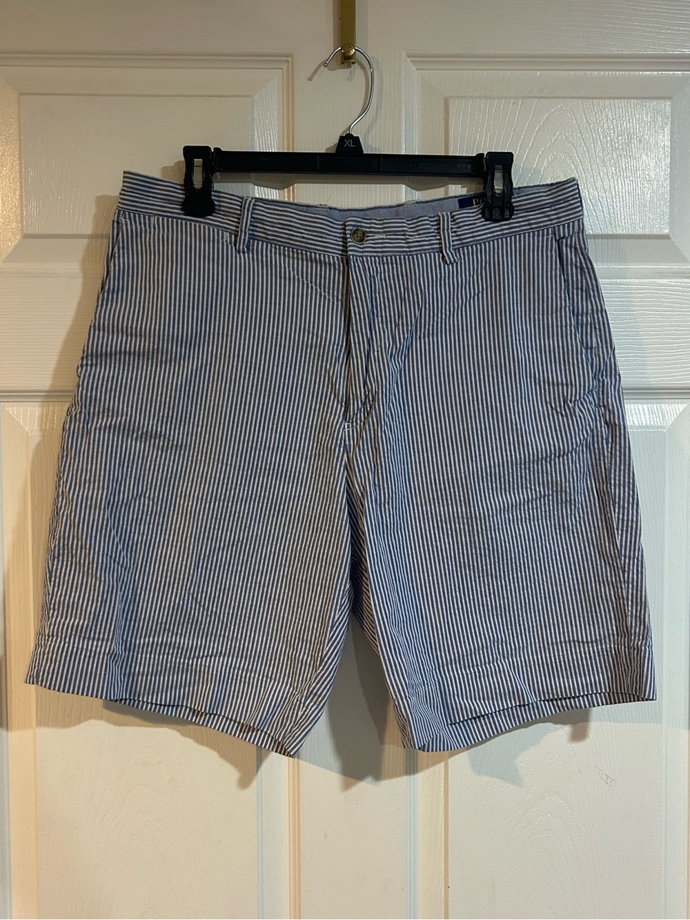 Men’s POLO Ralph Lauren Seersucker Blue 9 inch Shorts